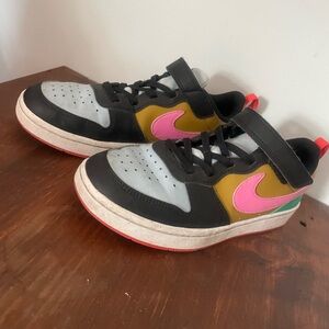 Nike Kids Black and Pink Sneakers